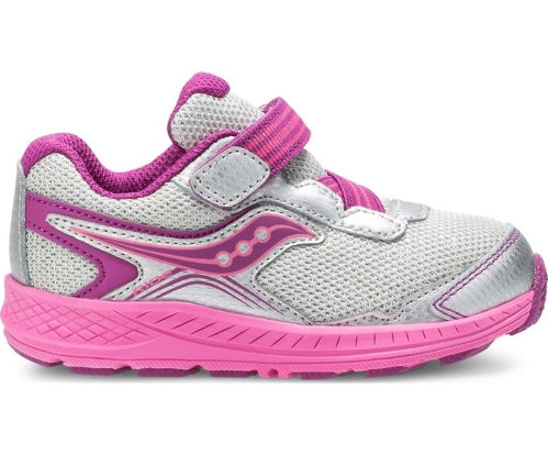 Tenis Saucony Ride 10 Jr. Niños Zapatos Neutrales Plateadas / Rosas México MX-632-SF